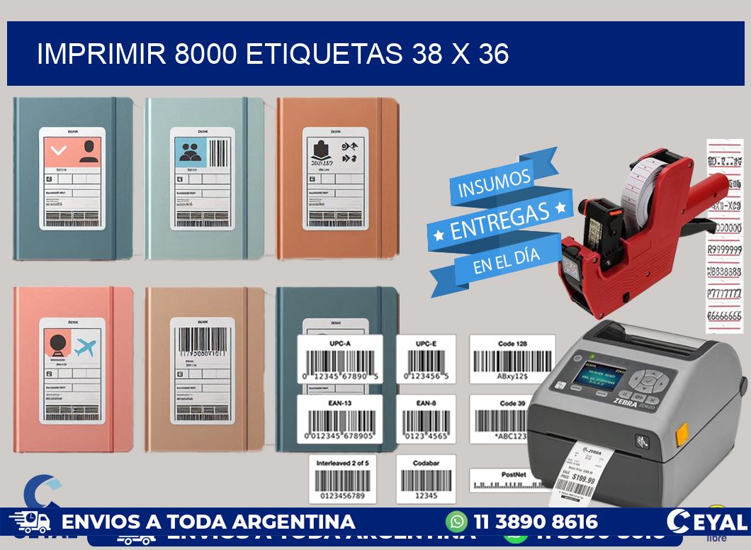 IMPRIMIR 8000 ETIQUETAS 38 x 36