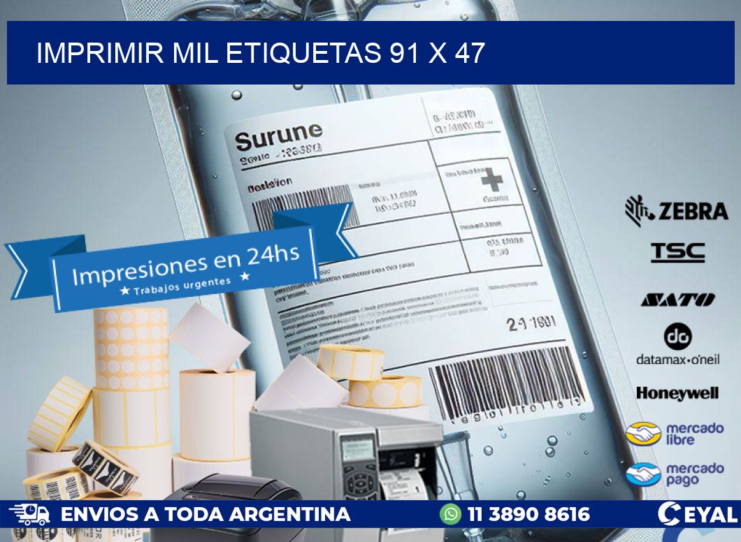 IMPRIMIR MIL ETIQUETAS 91 x 47