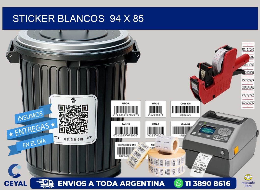STICKER BLANCOS  94 x 85