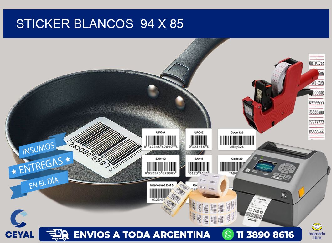 STICKER BLANCOS  94 x 85