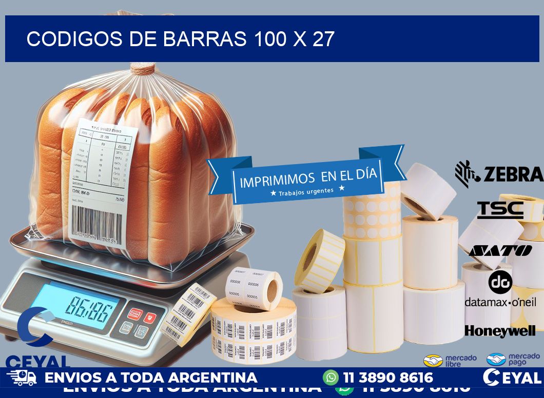codigos de barras 100 x 27