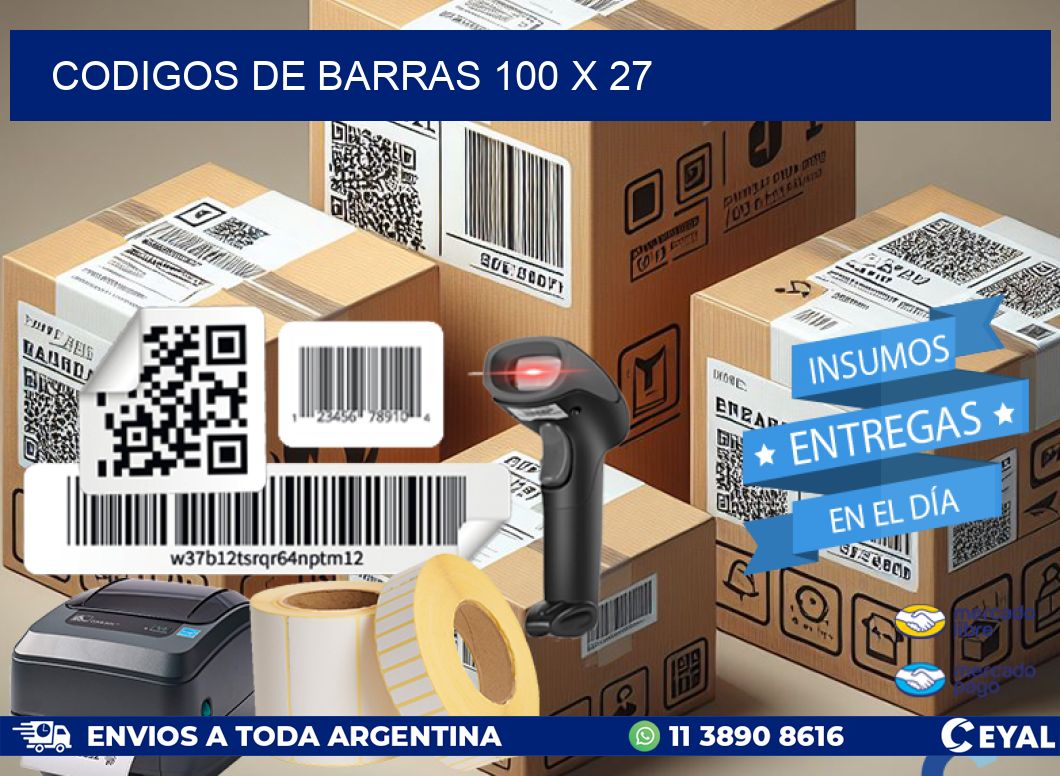 codigos de barras 100 x 27