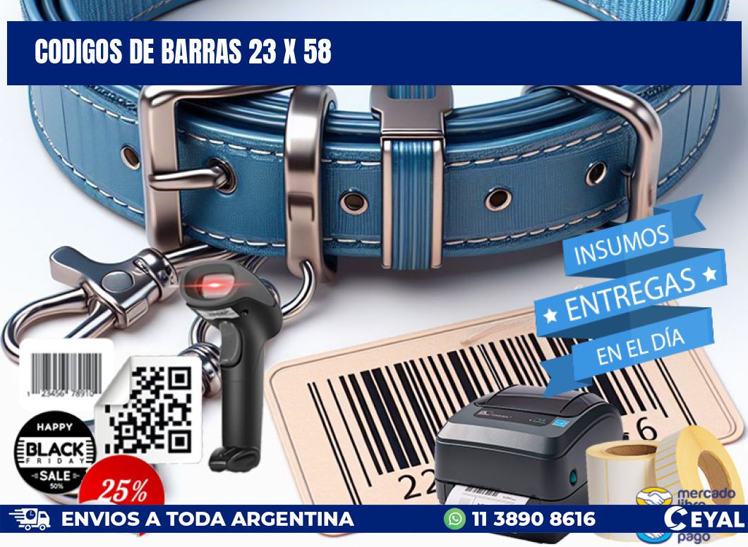 codigos de barras 23 x 58