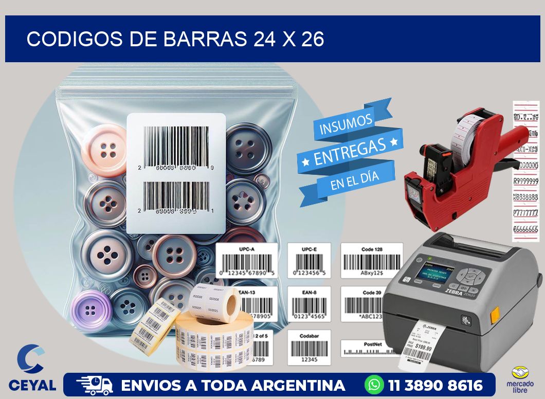 codigos de barras 24 x 26