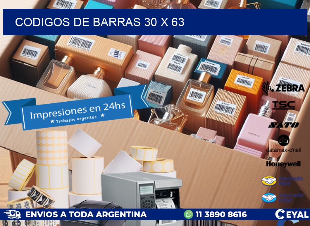 codigos de barras 30 x 63