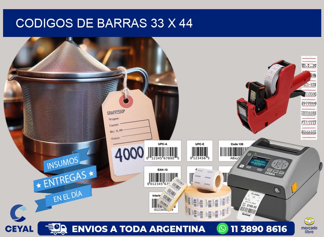 codigos de barras 33 x 44