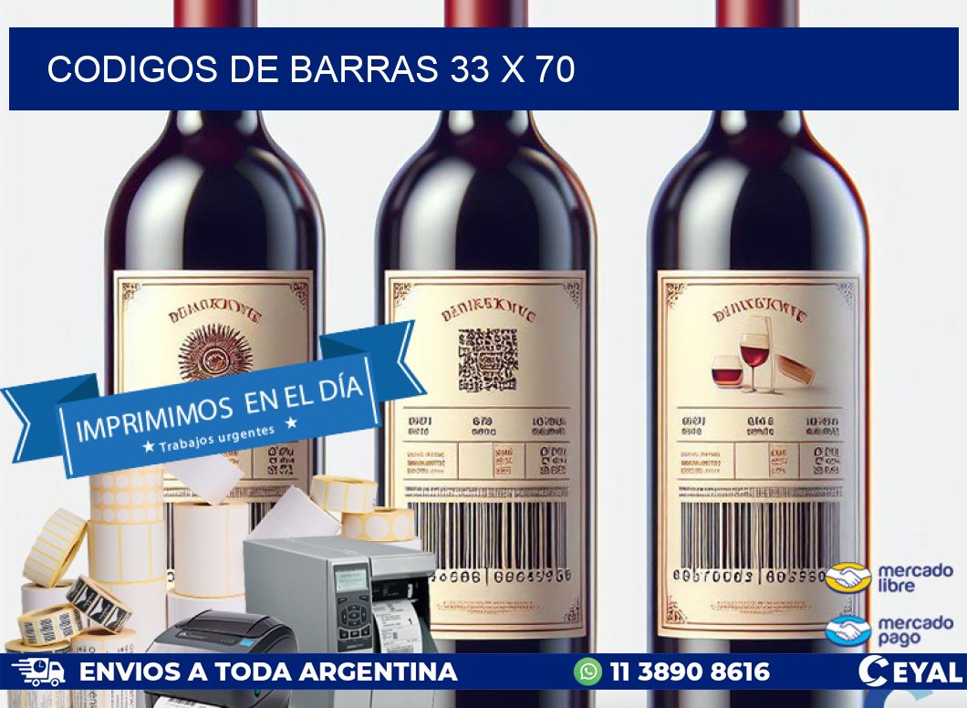 codigos de barras 33 x 70