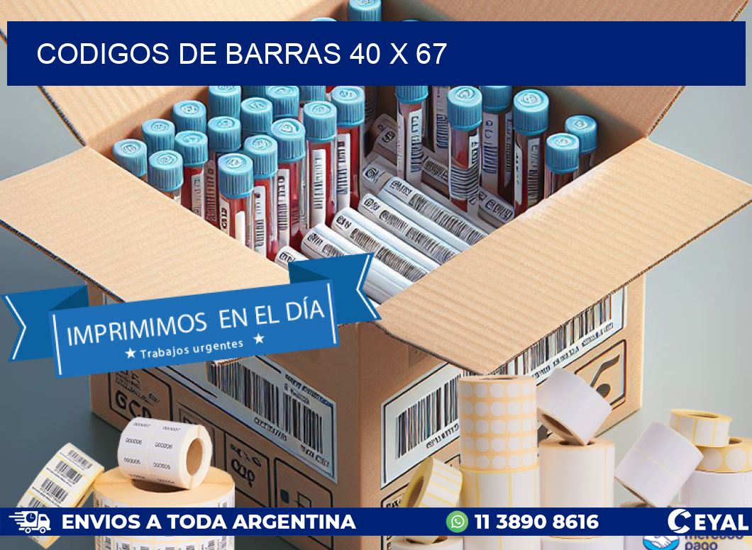 codigos de barras 40 x 67