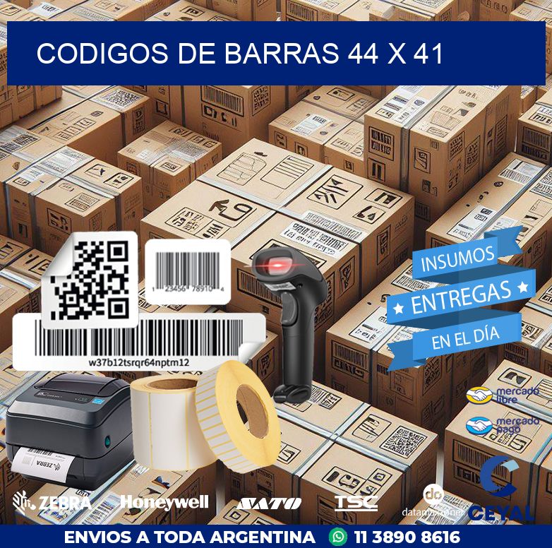 codigos de barras 44 x 41