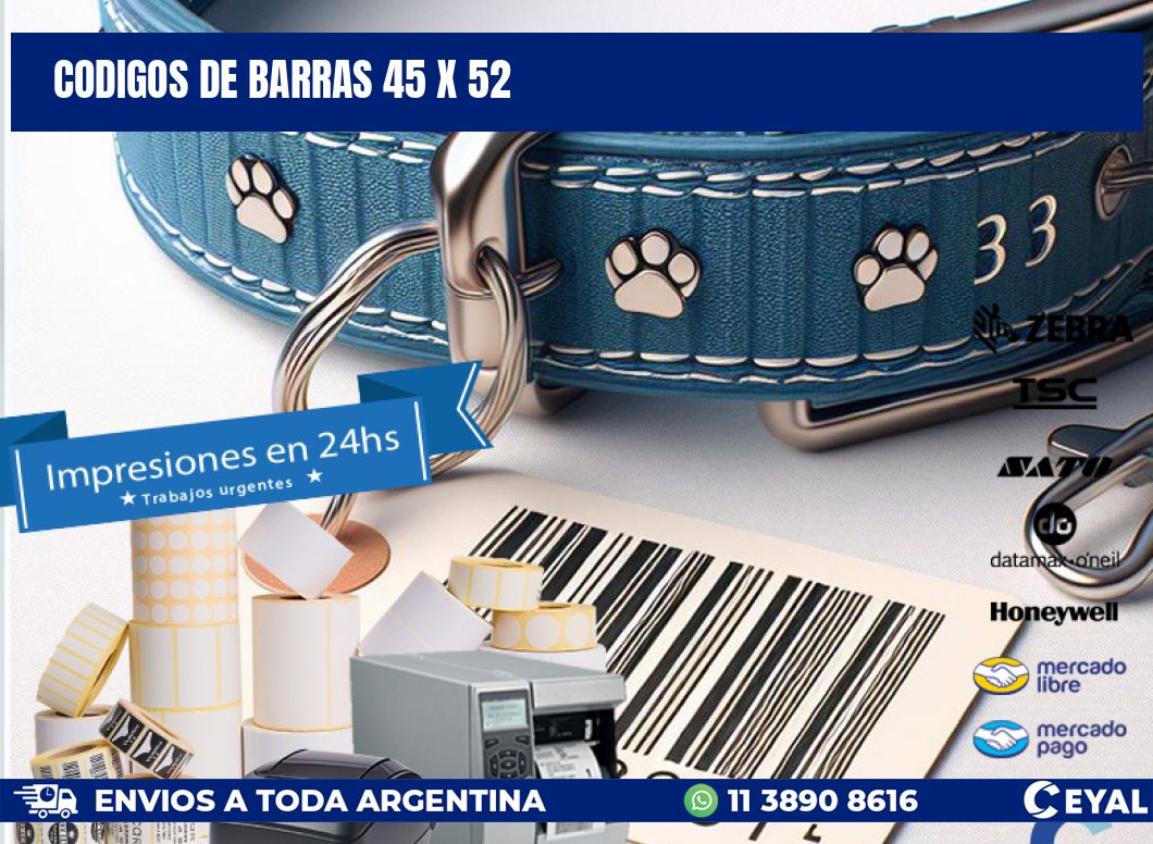 codigos de barras 45 x 52