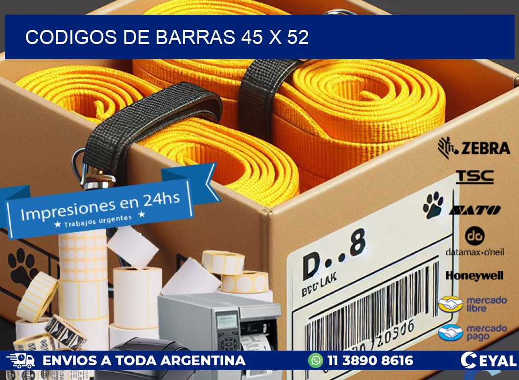 codigos de barras 45 x 52
