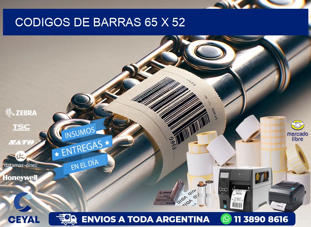 codigos de barras 65 x 52