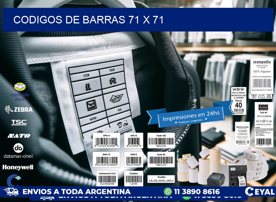codigos de barras 71 x 71