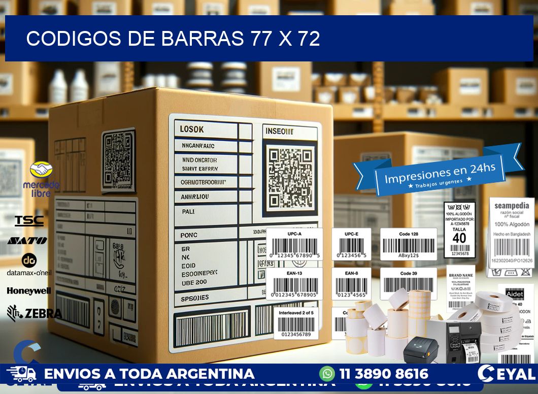codigos de barras 77 x 72