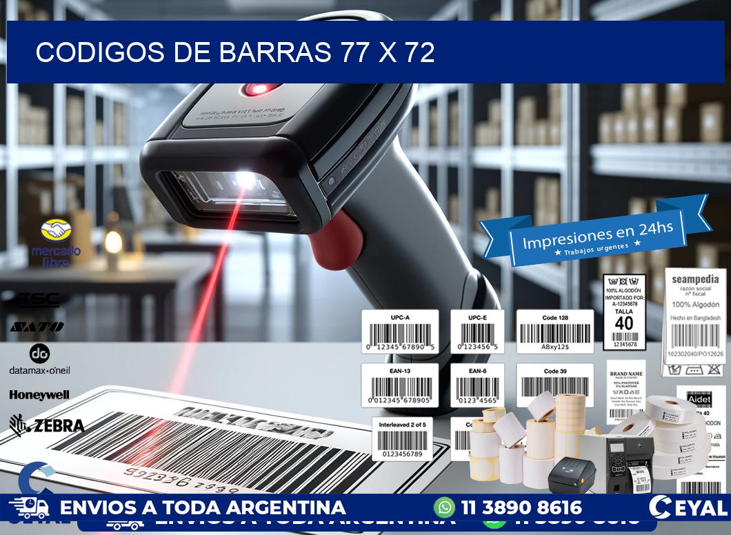 codigos de barras 77 x 72