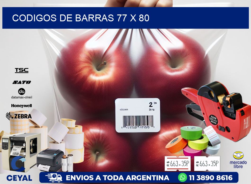 codigos de barras 77 x 80