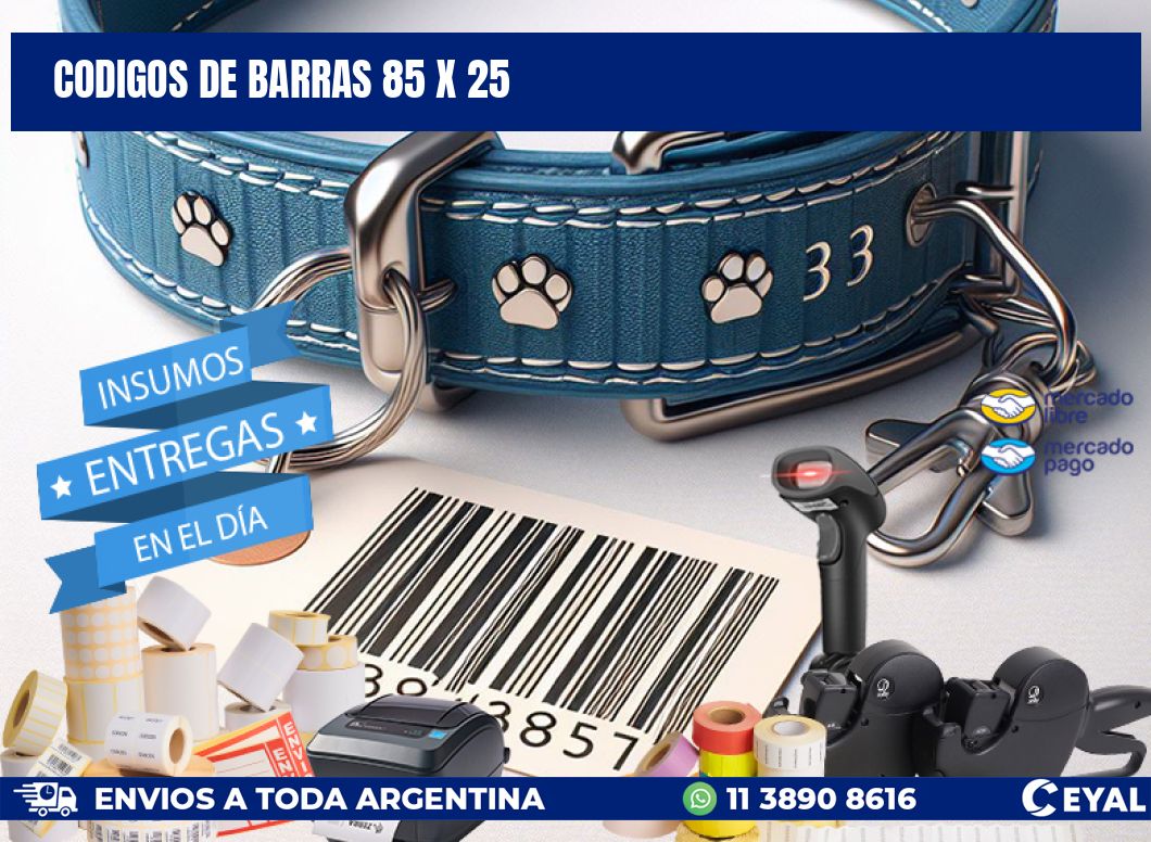 codigos de barras 85 x 25