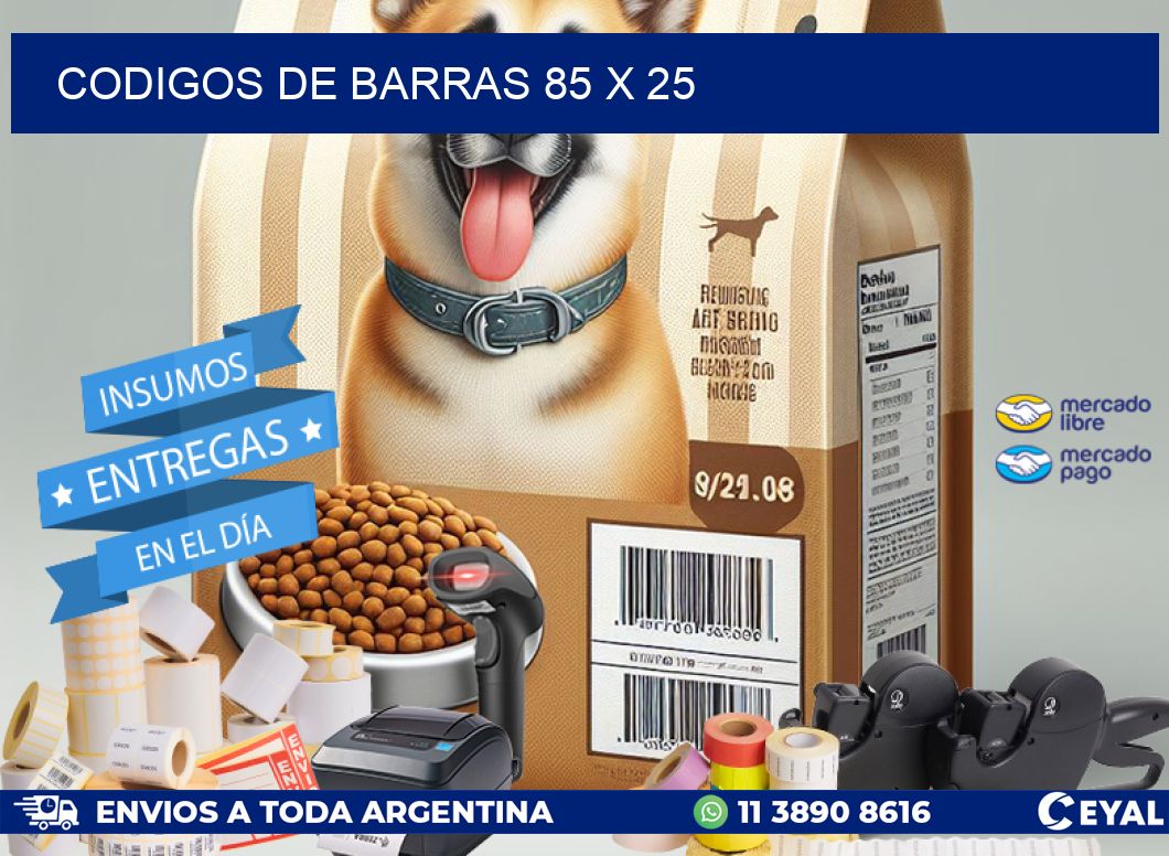 codigos de barras 85 x 25