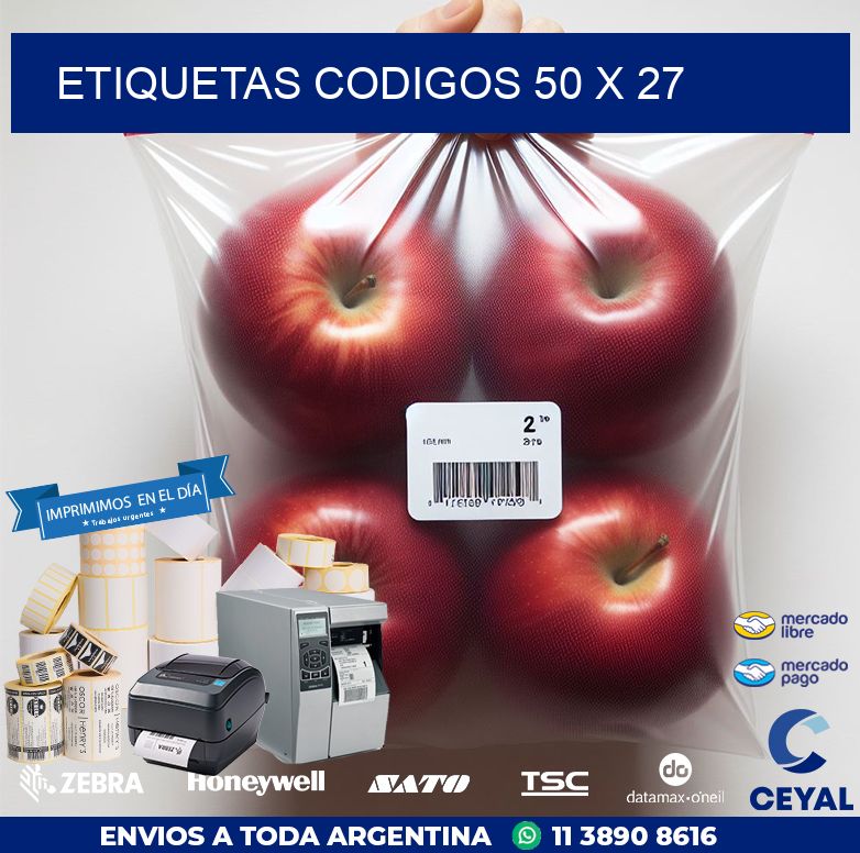 etiquetas codigos 50 x 27