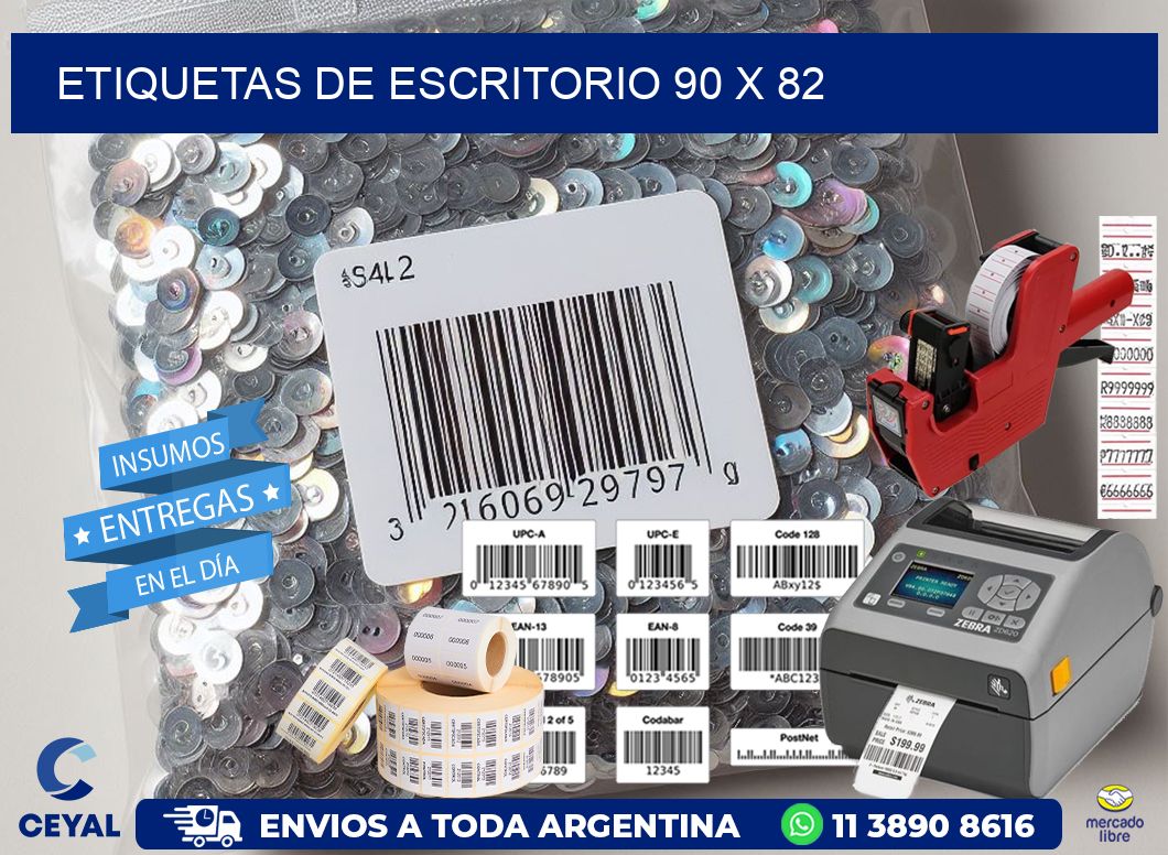 etiquetas de escritorio 90 x 82