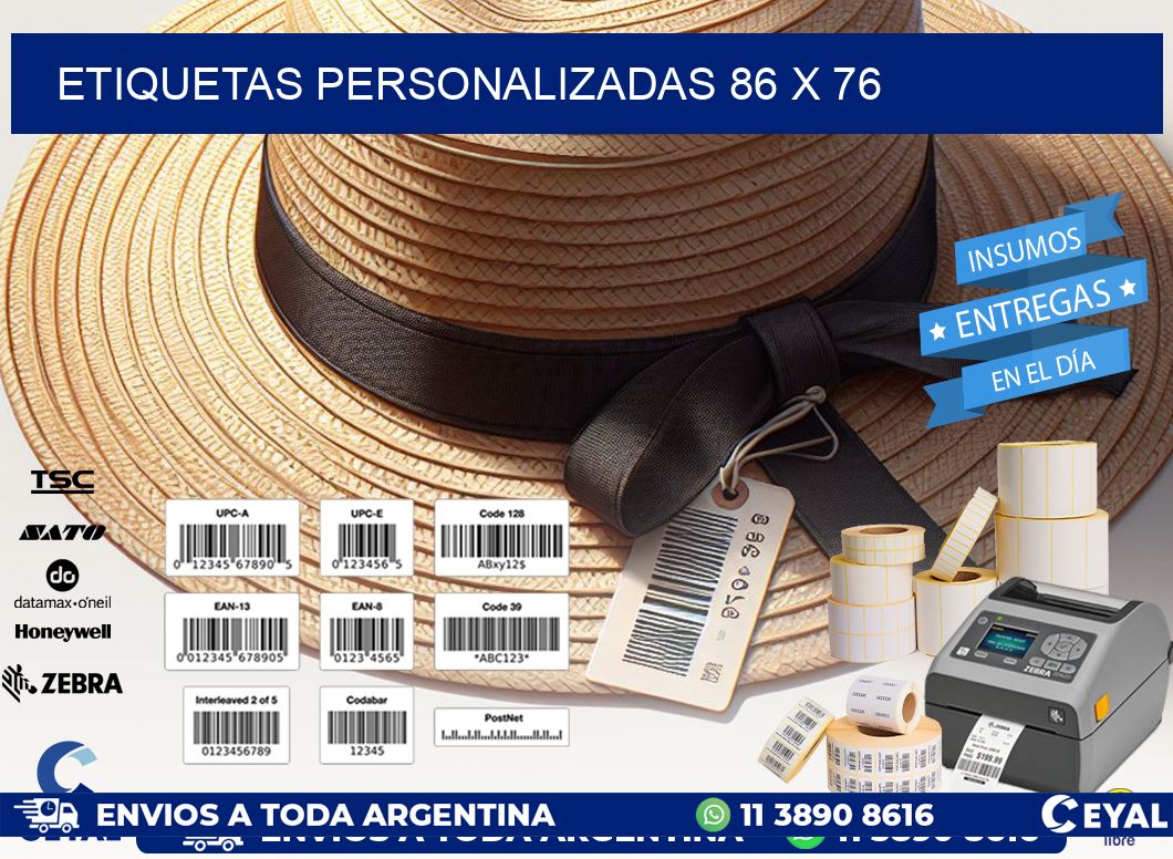 etiquetas personalizadas 86 x 76