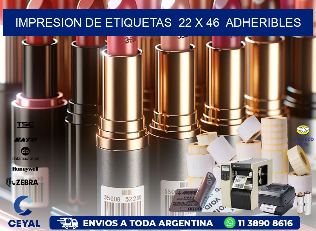 impresion de etiquetas  22 x 46  adheribles