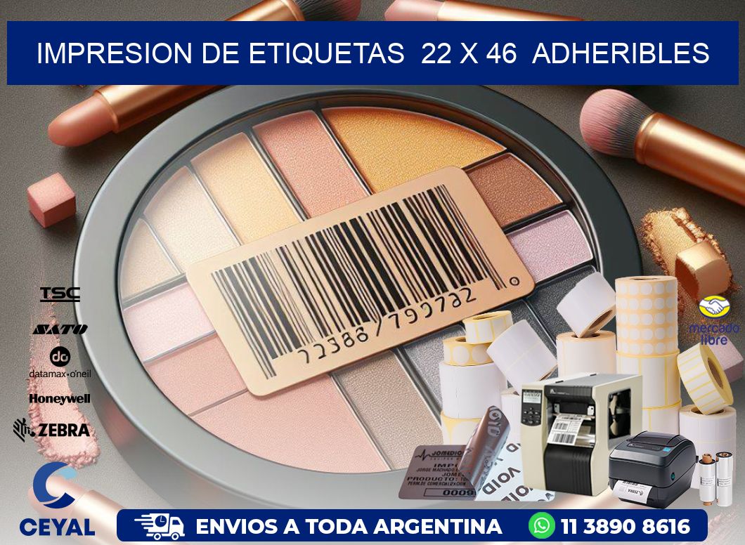 impresion de etiquetas  22 x 46  adheribles