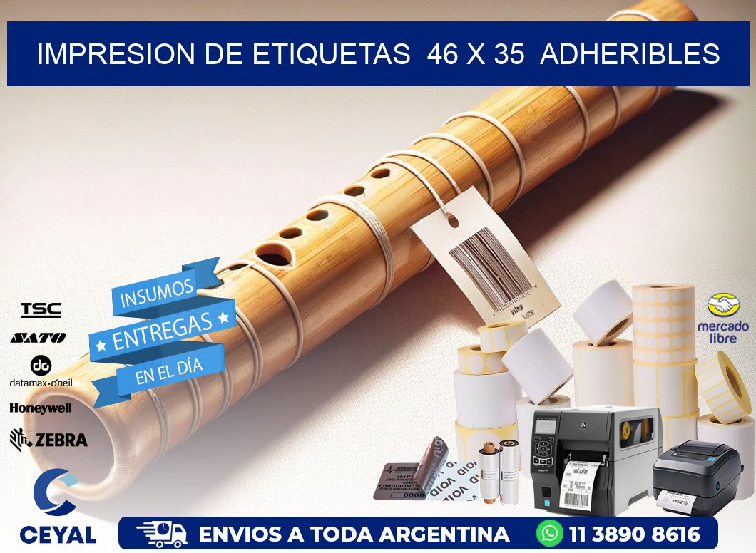impresion de etiquetas  46 x 35  adheribles
