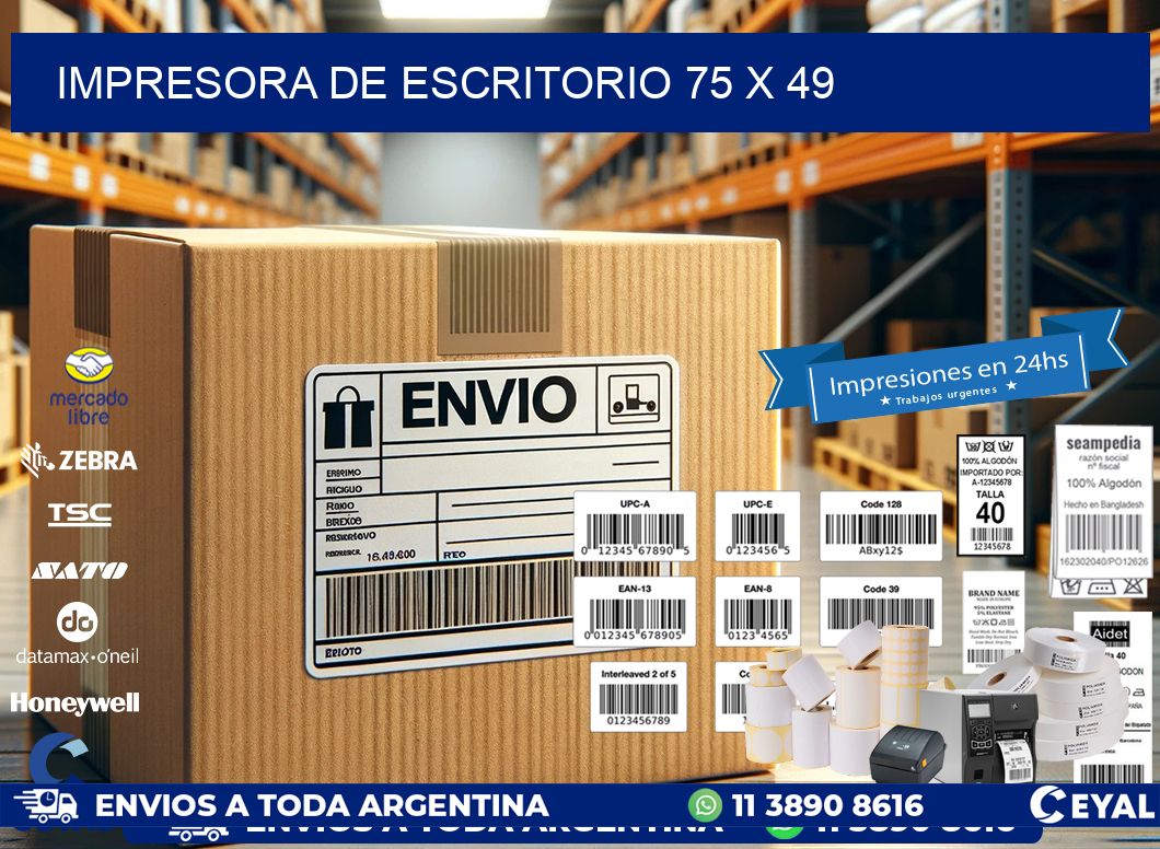 impresora de escritorio 75 x 49