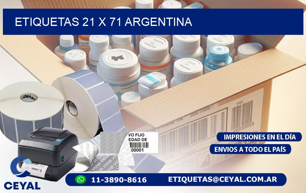 ETIQUETAS 21 x 71 ARGENTINA