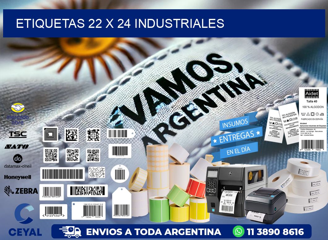 ETIQUETAS 22 x 24 INDUSTRIALES