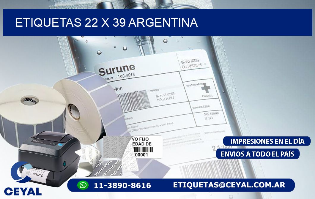 ETIQUETAS 22 x 39 ARGENTINA