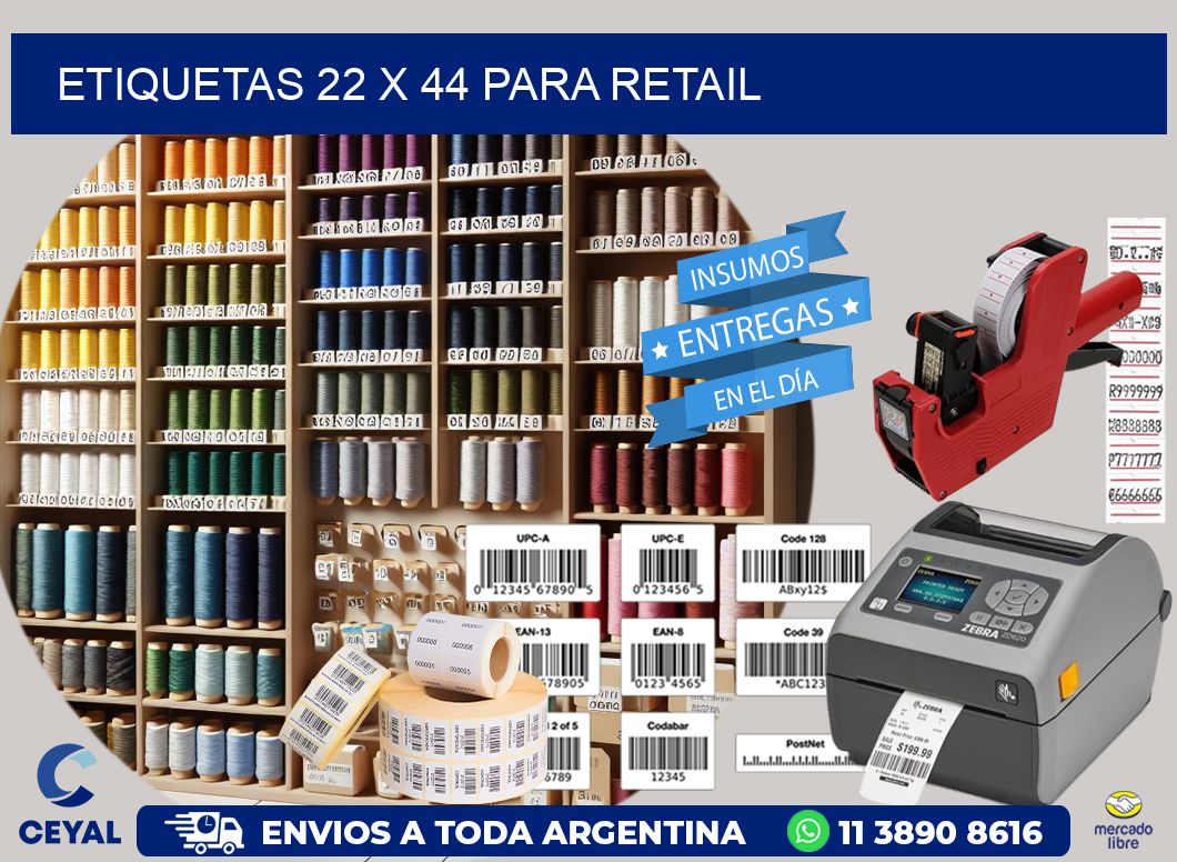 ETIQUETAS 22 x 44 PARA RETAIL