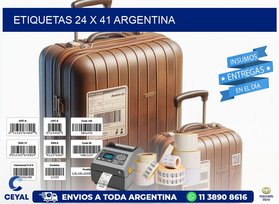 ETIQUETAS 24 x 41 ARGENTINA