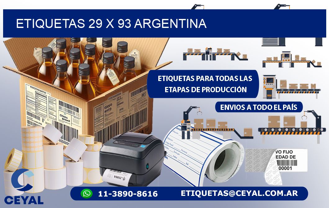 ETIQUETAS 29 x 93 ARGENTINA