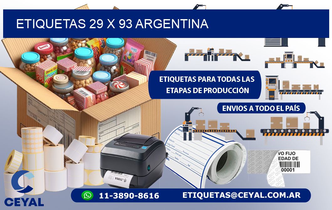 ETIQUETAS 29 x 93 ARGENTINA