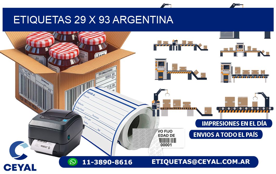 ETIQUETAS 29 x 93 ARGENTINA