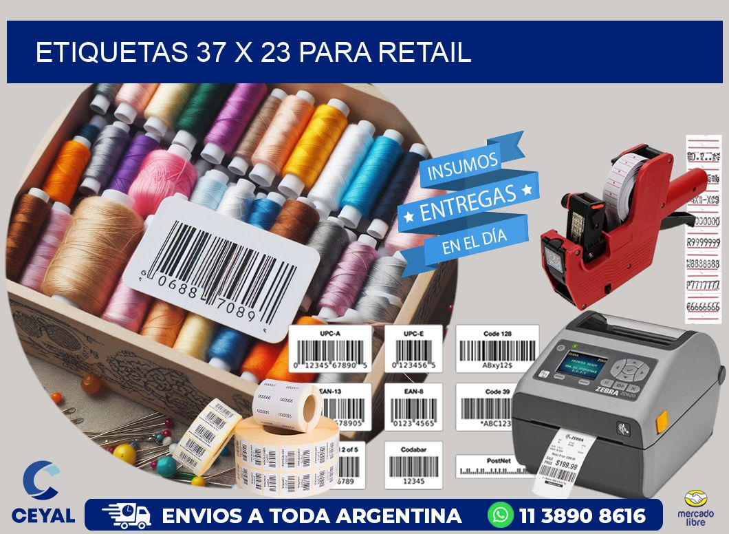 ETIQUETAS 37 x 23 PARA RETAIL