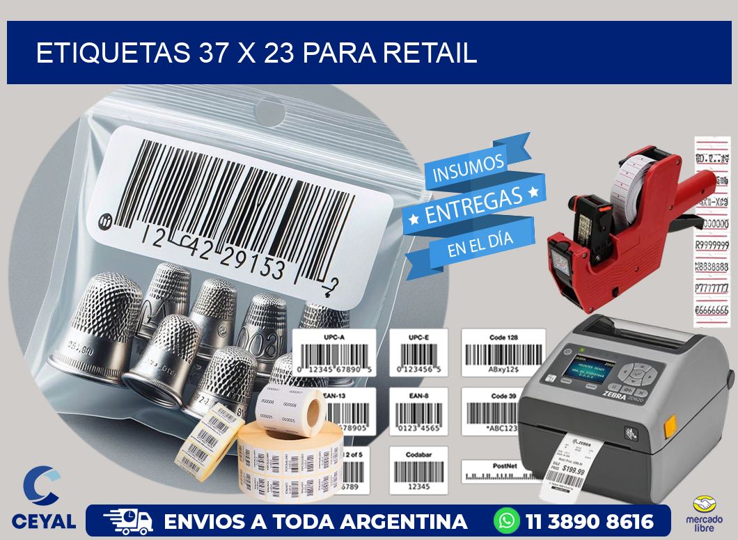 ETIQUETAS 37 x 23 PARA RETAIL