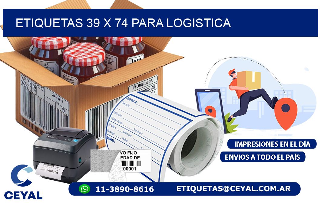 ETIQUETAS 39 x 74 PARA LOGISTICA