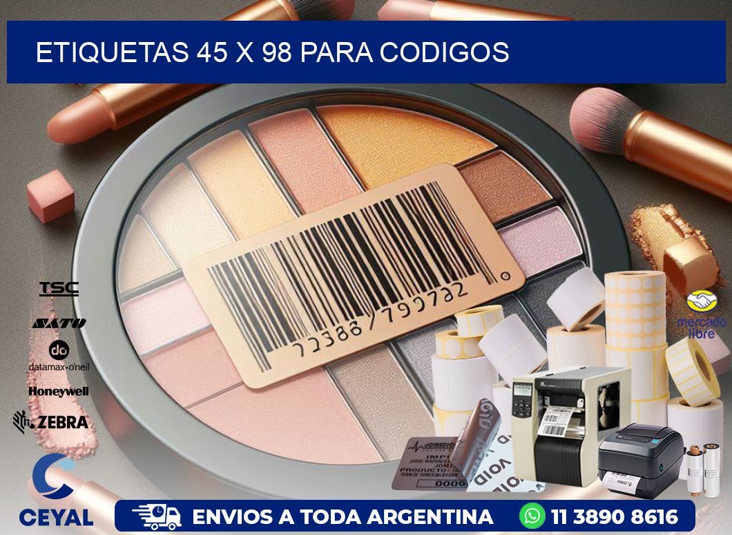 ETIQUETAS 45 x 98 PARA CODIGOS