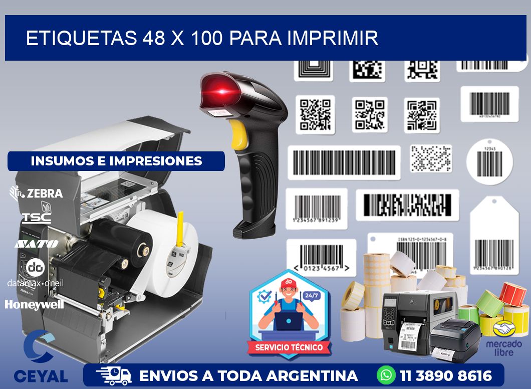 ETIQUETAS 48 x 100 PARA IMPRIMIR