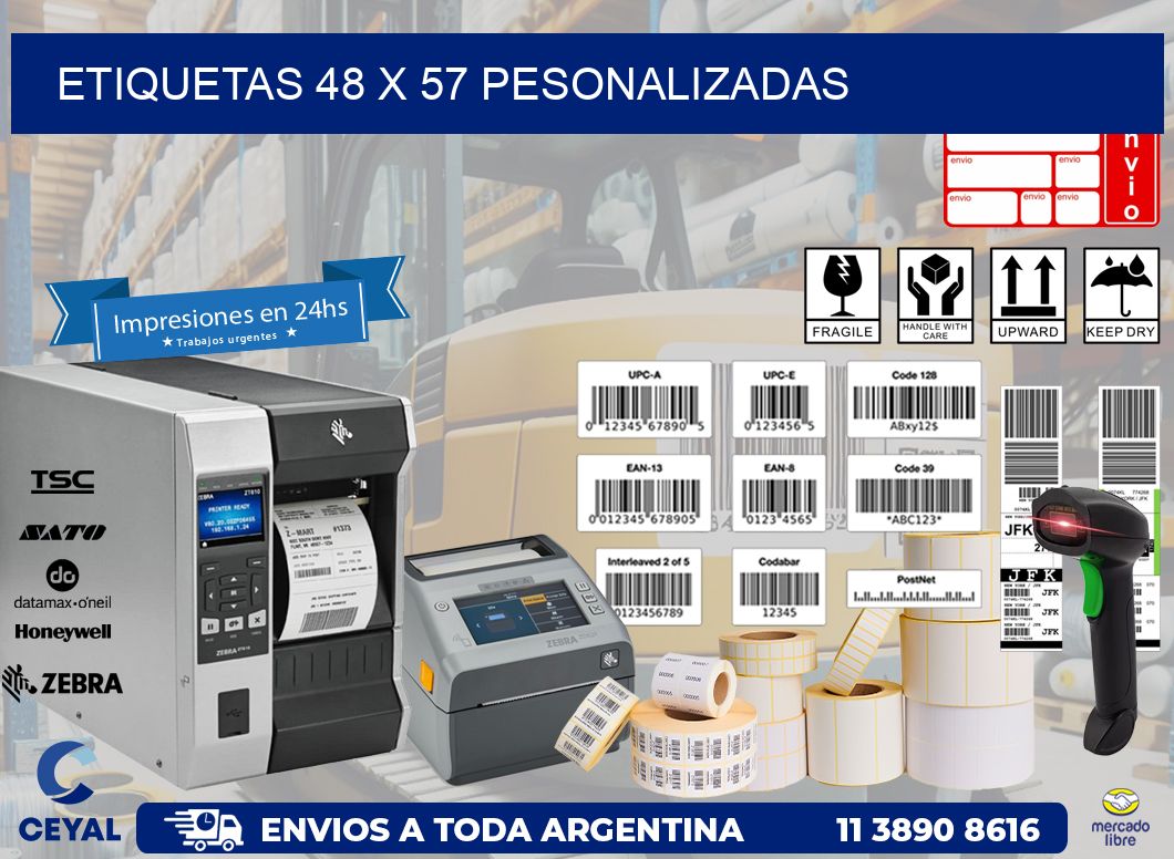 ETIQUETAS 48 x 57 PESONALIZADAS