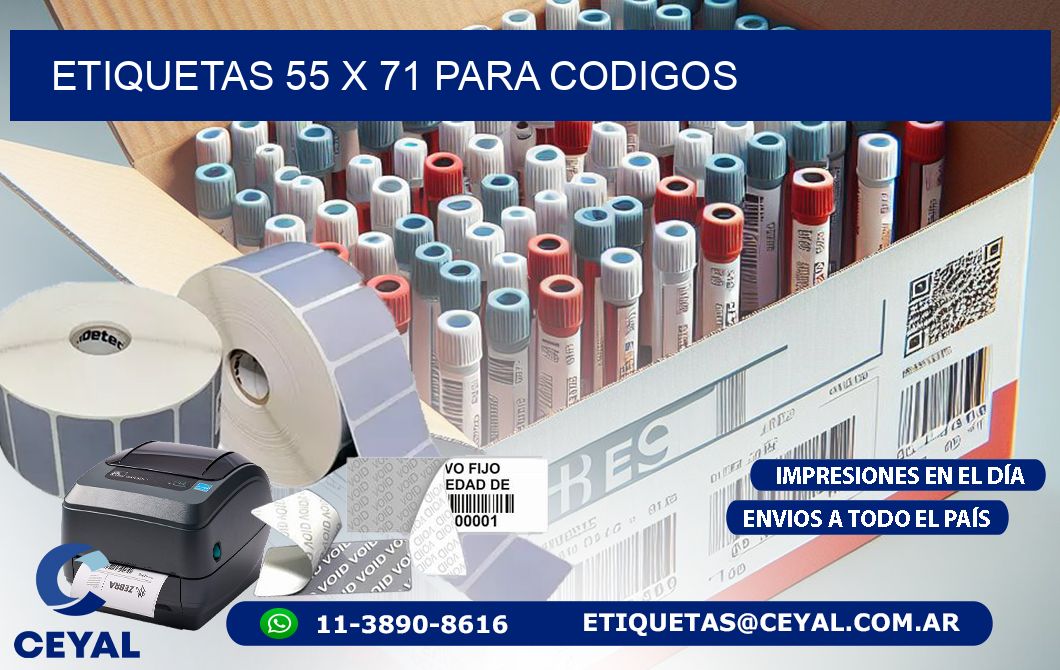 ETIQUETAS 55 x 71 PARA CODIGOS
