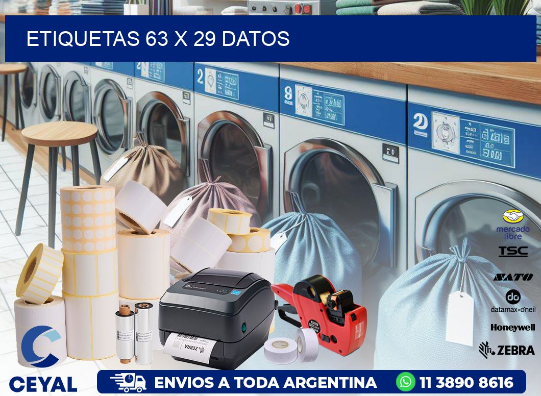 ETIQUETAS 63 x 29 DATOS