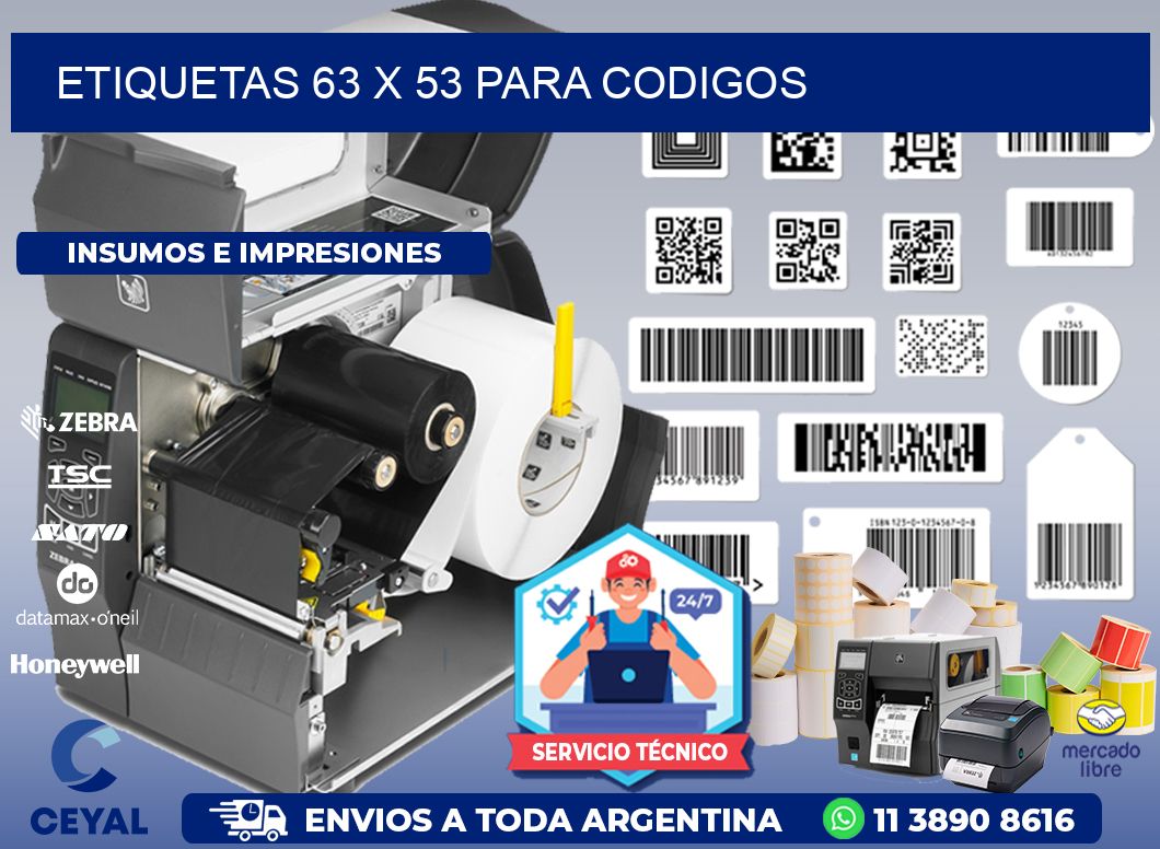 ETIQUETAS 63 x 53 PARA CODIGOS