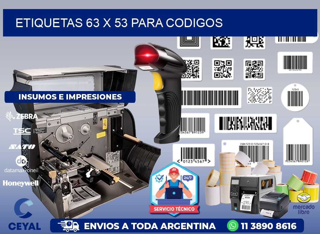 ETIQUETAS 63 x 53 PARA CODIGOS