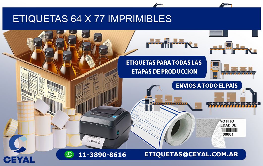ETIQUETAS 64 x 77 IMPRIMIBLES