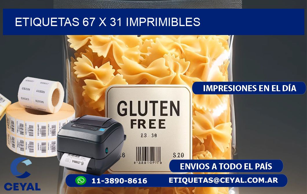 ETIQUETAS 67 x 31 IMPRIMIBLES