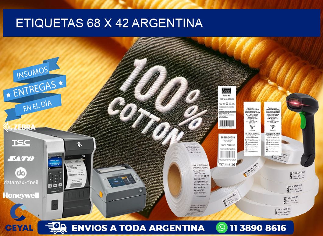 ETIQUETAS 68 x 42 ARGENTINA